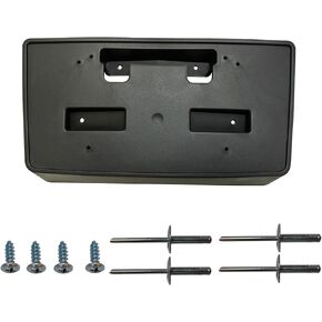 KYYET Front Bumper License Plate Frame Bracket Holder Textured Compatible with Chevy Silverado 1500 2016 2017 2018 Replacement 23354526,GM1068172