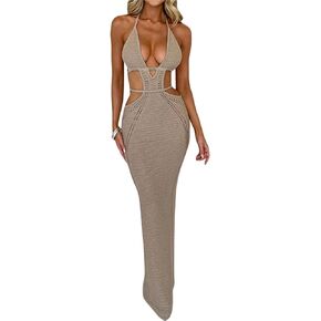المرأة الرسن Bodycon فستان قصير بلا أكمام التعادل عارية الذراعين الجوف خارج مشد فستان متماسكة التفاف فستان الصيف فستان الشاطئ
