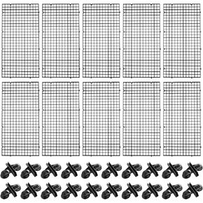 Create idea 10pcs Aquarium Divider Isolation Board Partition Pane Separator Black Mixed Breeding to Keep Different Fish from The Fight 20pcs Sucker Clips
