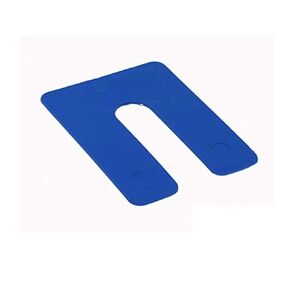Plastic Structural Shim Horseshoes U Shape, Size: 3" x 4" x 1/16". Pack of 200 Pcs. Blue Color, Made in U.S.A. Levelers for Window & Door Stack Shims. BFSEALS