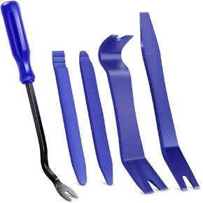 YEESFO 5PCS Automotive Interior Removal Tool Kit - Non-Scratch pry bar Tool kit for Door jambs, Panels and Stereo Dash Removal