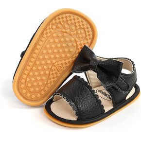 HONGTEYA Baby Girls Boys Sandals 0-24 Months Toddler Summer Baby Shoes Non-Slip Rubber Sole, Newborn Infant Walking Shoes Open Toe with Hook and Loop Indoor Outdoor