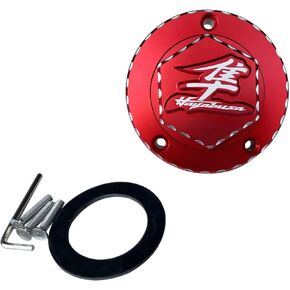 Red Billet Aluminum CNC Gas Fuel Tank Cap Cover Compatible with Suzuki Hayabusa GSXR1300 2008-2020