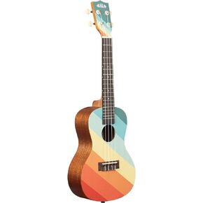 Kala Surf Collection, 4-String Ukulele, Right, Rainbow, Concert (KA FAROUT)