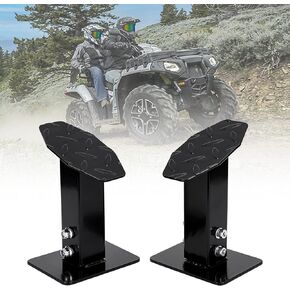 KEMIMOTO ATV Passenger Foot Rest, ATV Foot Rest Adjustable Footrest, ATV Passenger Foot Pegs w/Anti-Slip Grip Compatible with Polaris Sportsman Scrambler Foreman Fourtrax Grizzly, Black