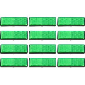 F FIERCE CYCLE 6 Pair M5x0.8 Green Rectangle Universal Screw Mount Reflective Warning Reflector for Motorcycle Bike