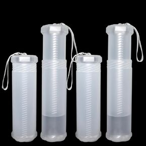 2 Packs Extendable Plastic Brush Case Extra Long Paint Brush Holder Clear Paint Brush Storage Box Long Brush Tube Storage Watercolor Pen Container (2) in Kuwait