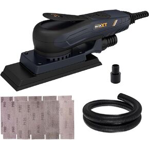 Sheet Sander, 350W MAXXT 3.0mm Sheet Finishing Sander WITH 15PCS DUST FREE SANDERPAPERS, Brushless Motor 7-Speed Adjustable 4000-10000RPM for Wood working(7.8 * 2.7in sander)