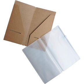 Wanderings Zipper Case and Kraft Card Sleeve Holder Travelers Notebook Accessories Pack 2-Pack for Refillable Travel Journals - Standard Size 8.25 x 4.25 inches