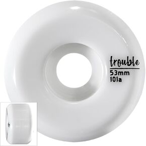 TROUBLE SKATEBOARDS Blank Wheels 53mm Skateboard White Blanks (W1)
