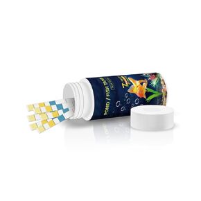 Zipetatah Aquarium Water Test Kit,Aquarium Test Strips,Home Water Quality Test Strips for Well and Tap Test Kit,Testing for pH, Hardness,Total Chlorine,Free Chlorine,Nitrate,Nitrite,and Carbonate
