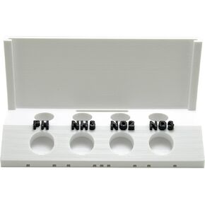 Aquameta Aquarium Test Tube Holder with Rack - for API Freshwater Master Test Kit - 4 Slots Test Tube Rack – Black
