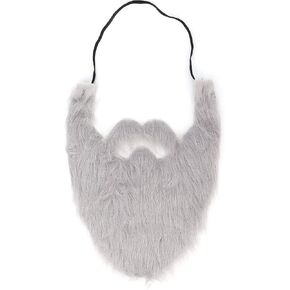 Fake Beard, Halloween Party Fake Beard Costume, Facial False Beard, Costume Facial False Beard Male Fake Whiskers for Christmas Halloween Party Supplies,Grey