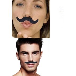 The Flash Store 24pcs/set Costume Party Halloween Fake Mustache Moustache Funny Fake Beard Whisker for Your Birthday