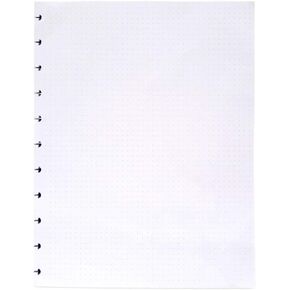 ورق إعادة تعبئة بحجم Letter من Discette، 8.5 × 11، شبكة منقطة، 120 جرامًا للمتر المربع، لـ 11 قرصًا، دفتر ومجلة Discbound، أبيض، 100 ورقة، 200 صفحة in Kuwait