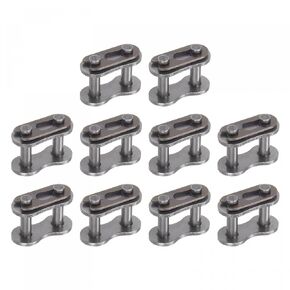 uxcell 10Pcs #40 Chain Master Connector Link Roller, 1/2" Pitch Carbon Steel, Standard Connecting Split Links for 08A Chain