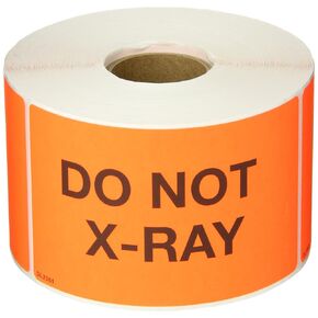 Tape Logic Aviditi Tape Logic 3" x 5","Do Not X_Ray" Fluorescent Red Warning Sticker, for Shipping, Handling, Packing, and Moving (1 Roll of 500 Labels)