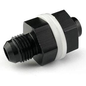 6AN Fuel Cell Bulkhead Fitting Adapter Aluminum AN6 Locking Nut 6 AN Male Flare Thread with Teflon Washer