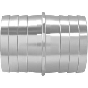 1-1/2" to 1-3/4" Hose Barb Splice Coupler Reducer Radiator Intercooler Heat Exchanger Repair Mend Fitting Adapter Aluminum Steam Port Splice Connector with Coolant Fluid Water Air
