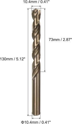 uxcell 4pcs 10.4mm Drilling Dia Straight Shank High-Speed Steel Cobalt Metric Twist Drill Bit Rotary Tool in Saudi Arabia