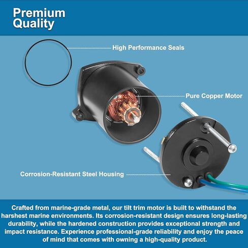 محرك الإمالة والتشذيب الخاص بك 430-22011 متوافق مع جميع موديلات ميركوري مارين 828708، 828708T، 878265A1، 878265A4، 8M0031551، T1082M، 67-2802، 4-1254، P220N، 6250، 10826N in Kuwait