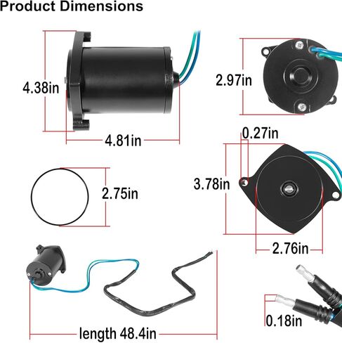 محرك الإمالة والتشذيب الخاص بك 430-22011 متوافق مع جميع موديلات ميركوري مارين 828708، 828708T، 878265A1، 878265A4، 8M0031551، T1082M، 67-2802، 4-1254، P220N، 6250، 10826N in Kuwait