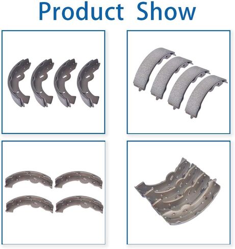 Brake Shoe Set 2 WD Both Wheels Replacement for Chuck Wagon Subs 16279 Replaces 2-11170/2-11166 Rear Brake Shoe in Kuwait