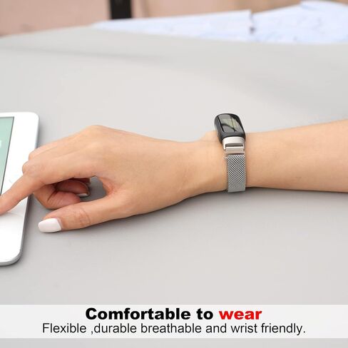 Wongeto for Fitbit Inspire 3 Bands Women Men, Stainless Steel Metal Mesh Loop Adjustable Magnetic Wristband Replacement Strap for Fitbit Inspire 3 Fitness Tracker in Saudi Arabia