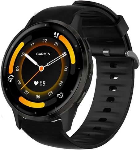 متوافق مع Garmin Venu 3 Bands، Lamshaw 22 مم استبدال السيليكون سريع الفك مع إبزيم من الفولاذ المقاوم للصدأ متوافق مع Garmin Venu 3/Venu 2/Forerunner 255/Forerunner 255 Music/Forerunner 265/Forerunner 745/vivoactiv in Kuwait
