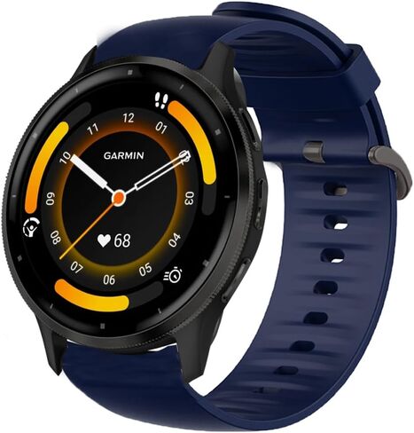 متوافق مع Garmin Venu 3 Bands، Lamshaw 22 مم استبدال السيليكون سريع الفك مع إبزيم من الفولاذ المقاوم للصدأ متوافق مع Garmin Venu 3/Venu 2/Forerunner 255/Forerunner 255 Music/Forerunner 265/Forerunner 745/vivoactiv in Kuwait