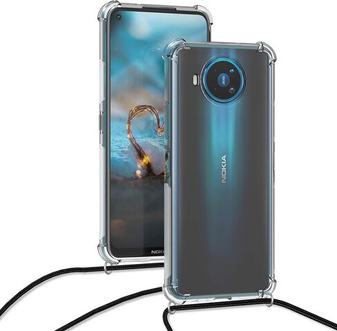 حافظة kwmobile Crossbody متوافقة مع حافظة Nokia 8.3 - غطاء هاتف شفاف من مادة TPU مع حزام حبل - شفاف in Saudi Arabia