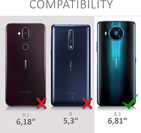 حافظة kwmobile Crossbody متوافقة مع حافظة Nokia 8.3 - غطاء هاتف شفاف من مادة TPU مع حزام حبل - شفاف in Saudi Arabia