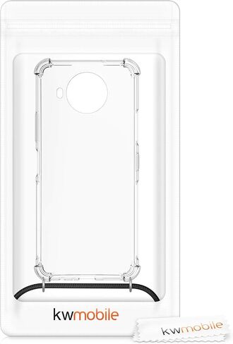 حافظة kwmobile Crossbody متوافقة مع حافظة Nokia 8.3 - غطاء هاتف شفاف من مادة TPU مع حزام حبل - شفاف in Saudi Arabia