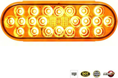 GG Grand General 77608 بيضاوي لؤلؤي أحمر/شفاف مع 24 مصباح SMD LED مختوم in Saudi Arabia