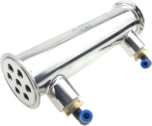 JOWIN 2 بوصة TC × 7.9 بوصة OAL Tri Clamp Reflux مكثف بندقية Dephlegmator لـ Moonshine لا يزال 7 قطع الأنبوب الداخلي 1/2 بوصة FNPT اتصال الماء البارد in Kuwait