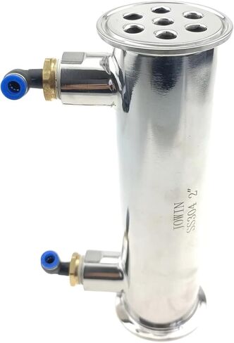 JOWIN 2 بوصة TC × 7.9 بوصة OAL Tri Clamp Reflux مكثف بندقية Dephlegmator لـ Moonshine لا يزال 7 قطع الأنبوب الداخلي 1/2 بوصة FNPT اتصال الماء البارد in Kuwait