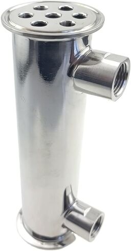 JOWIN 2 بوصة TC × 7.9 بوصة OAL Tri Clamp Reflux مكثف بندقية Dephlegmator لـ Moonshine لا يزال 7 قطع الأنبوب الداخلي 1/2 بوصة FNPT اتصال الماء البارد in Kuwait