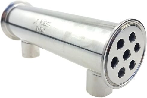 JOWIN 2 بوصة TC × 7.9 بوصة OAL Tri Clamp Reflux مكثف بندقية Dephlegmator لـ Moonshine لا يزال 7 قطع الأنبوب الداخلي 1/2 بوصة FNPT اتصال الماء البارد in Kuwait