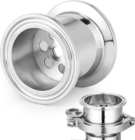 Zonon 3'' Tri Clamp Filter Plate Sanitary Stainless Steel 304 Clamp Connection Ferrule Filter High Pressure Sanitary Fitting with 6mm Holes for Holds Filters Mesh in Saudi Arabia