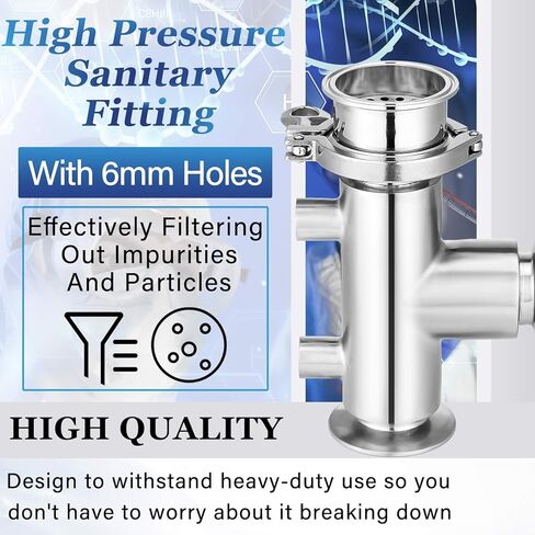 Zonon 3'' Tri Clamp Filter Plate Sanitary Stainless Steel 304 Clamp Connection Ferrule Filter High Pressure Sanitary Fitting with 6mm Holes for Holds Filters Mesh in Saudi Arabia
