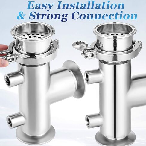 Zonon 3'' Tri Clamp Filter Plate Sanitary Stainless Steel 304 Clamp Connection Ferrule Filter High Pressure Sanitary Fitting with 6mm Holes for Holds Filters Mesh in Saudi Arabia