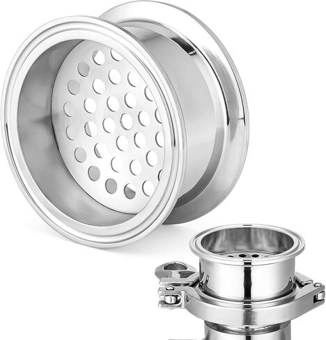 Zonon 3'' Tri Clamp Filter Plate Sanitary Stainless Steel 304 Clamp Connection Ferrule Filter High Pressure Sanitary Fitting with 6mm Holes for Holds Filters Mesh in Saudi Arabia