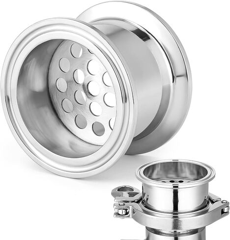Zonon 3'' Tri Clamp Filter Plate Sanitary Stainless Steel 304 Clamp Connection Ferrule Filter High Pressure Sanitary Fitting with 6mm Holes for Holds Filters Mesh in Saudi Arabia
