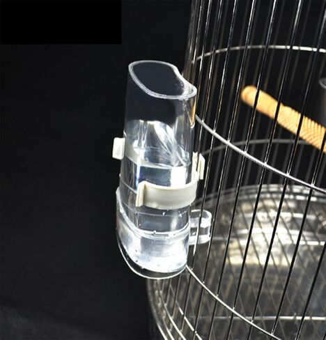 Hypeety Bird Feed Water Dispenser 2 PC Pet Feeder and Water Cup 200ml / 7.05 oz Clear Bird Cage Feeder for Finch Parakeet Small Bird (Color Random & Pack of 2) in Saudi Arabia