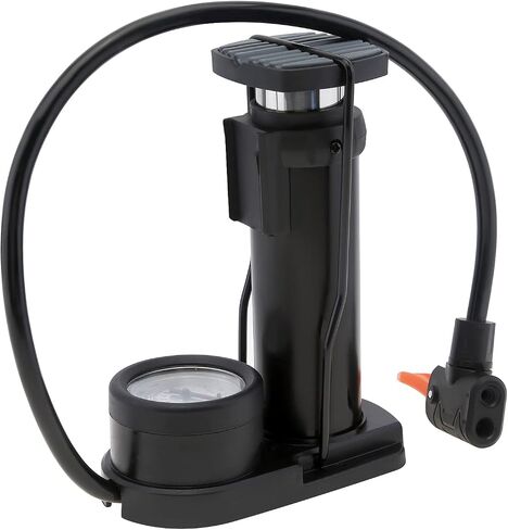 Tobefore Bike Floor Pump, Portable Bicycle Foot Pump with Presta and Schrader Valve, External Pressure Gauge, Mini Bike Pump for Mountain & Road Bike Balls in Saudi Arabia