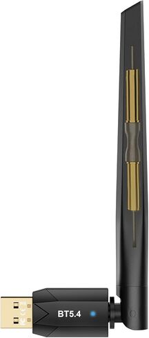 محول ONTERATE USB Bluetooth 5.4 Pro للكمبيوتر الشخصي 2024، جهاز استقبال دونجل بلوتوث طويل المدى مع BR+EDR+BLE+LMP13.X، دعم التوصيل والتشغيل Windows 11/10/8.1 لأجهزة الكمبيوتر المحمول المكتبية PS/Xbox Mouse in Kuwait