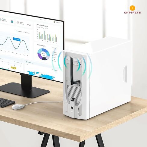 محول ONTERATE USB Bluetooth 5.4 Pro للكمبيوتر الشخصي 2024، جهاز استقبال دونجل بلوتوث طويل المدى مع BR+EDR+BLE+LMP13.X، دعم التوصيل والتشغيل Windows 11/10/8.1 لأجهزة الكمبيوتر المحمول المكتبية PS/Xbox Mouse in Kuwait