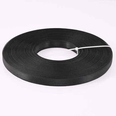 قطعة من البوليستر بطول 25 ياردة للخياطة - خياطة منخفضة الكثافة للمشدات وقبعات الرضاعة وفساتين الزفاف (أسود، 10 مم) in Kuwait