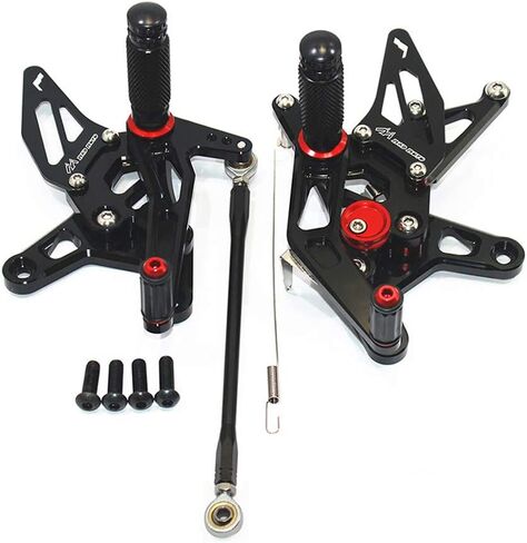 مجموعات خلفية خلفية Footpegs CNC قابلة للتعديل متوافقة مع Kawasaki ZX6R 2007-2008 in Saudi Arabia