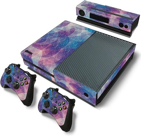 DOMILINA Protective Vinyl Skin Decal Cover for Xbox One Console Wrap Sticker Skins with Two Free Wireless Controller - Grid in Saudi Arabia